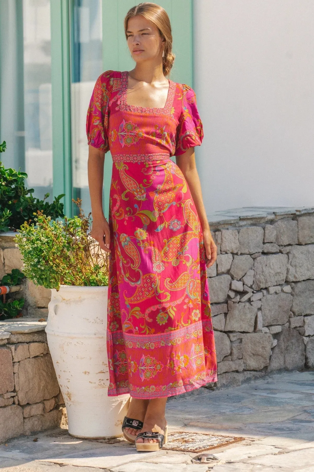 Nicola Midi Dress - Rouge sold by Nine Lives Bazaar product image thumbnail 5