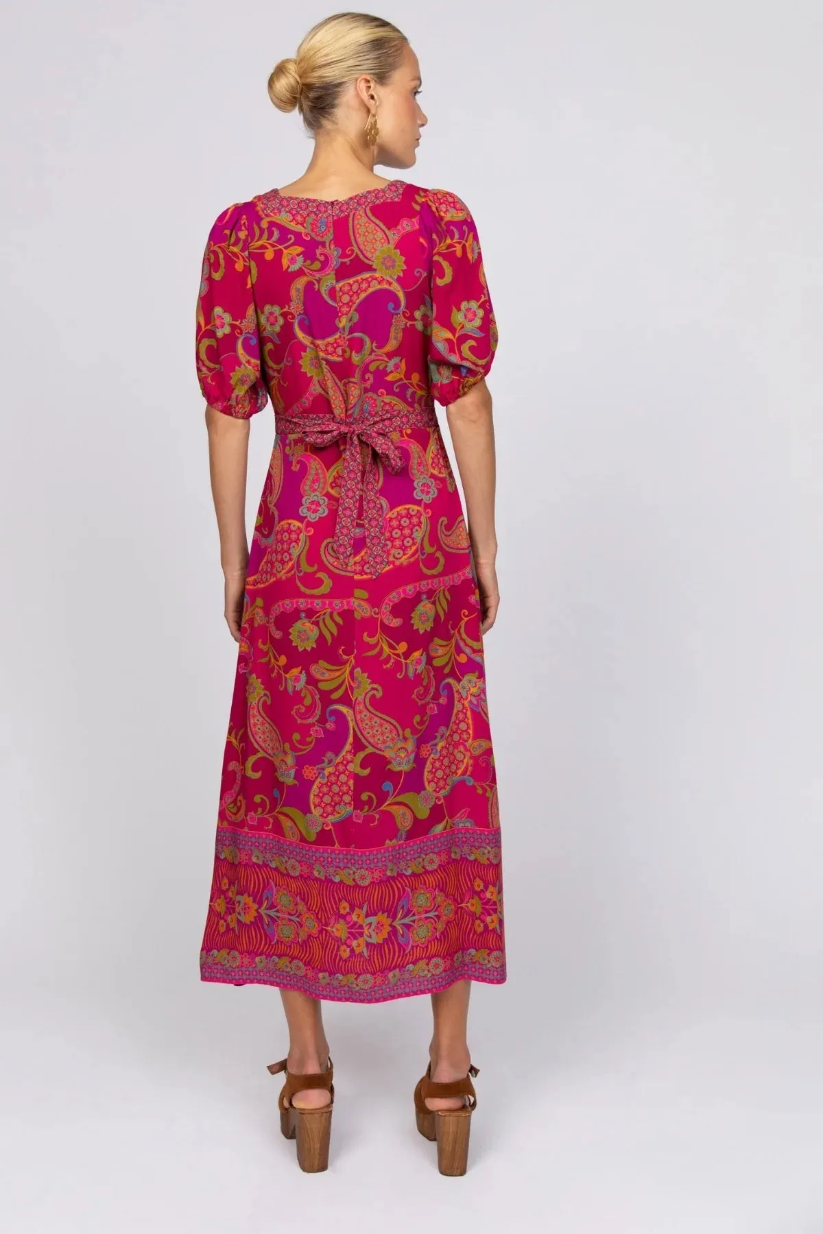 Nicola Midi Dress - Rouge sold by Nine Lives Bazaar product image thumbnail 3