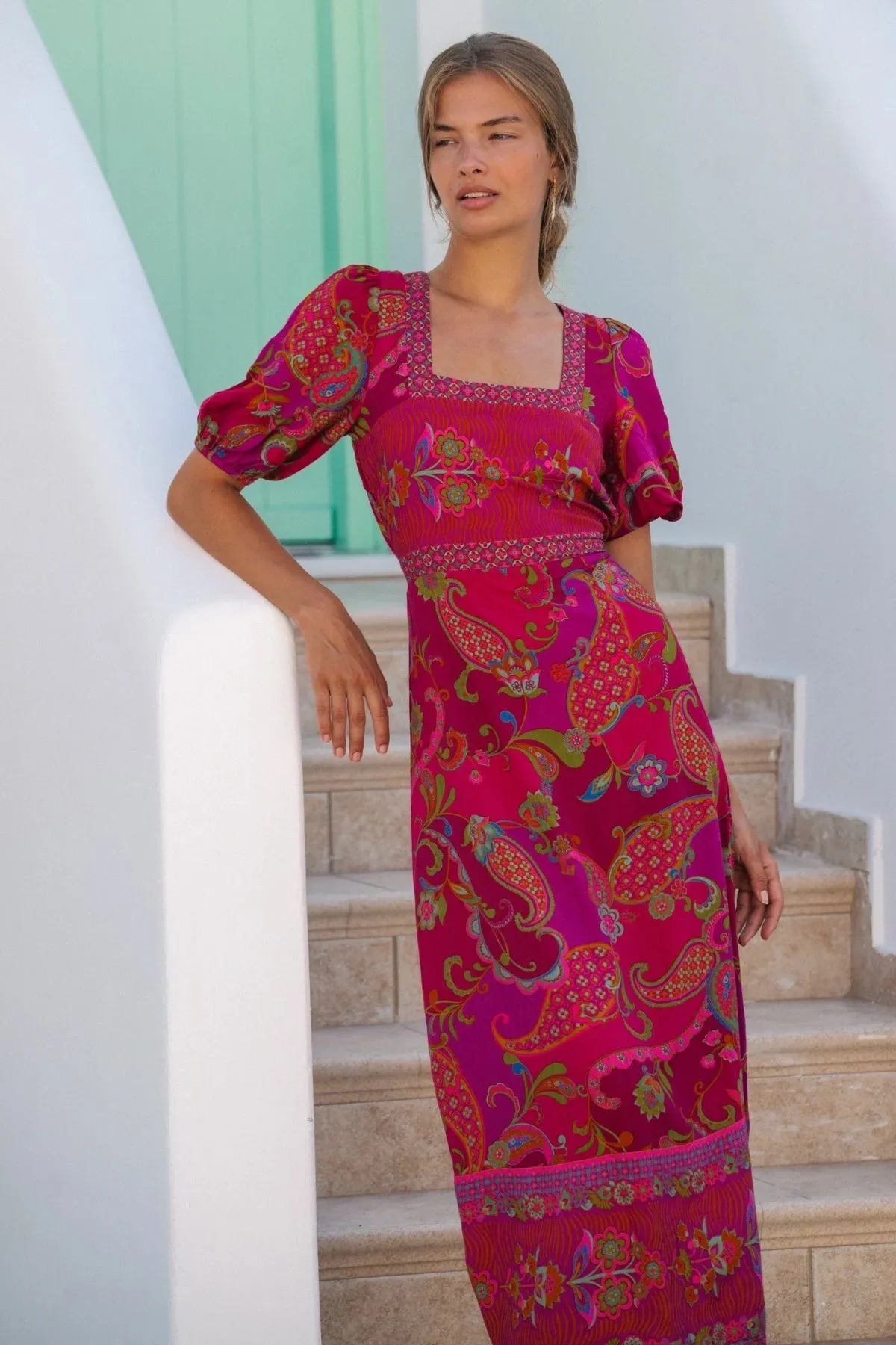 Nicola Midi Dress - Rouge sold by Nine Lives Bazaar product image thumbnail 4