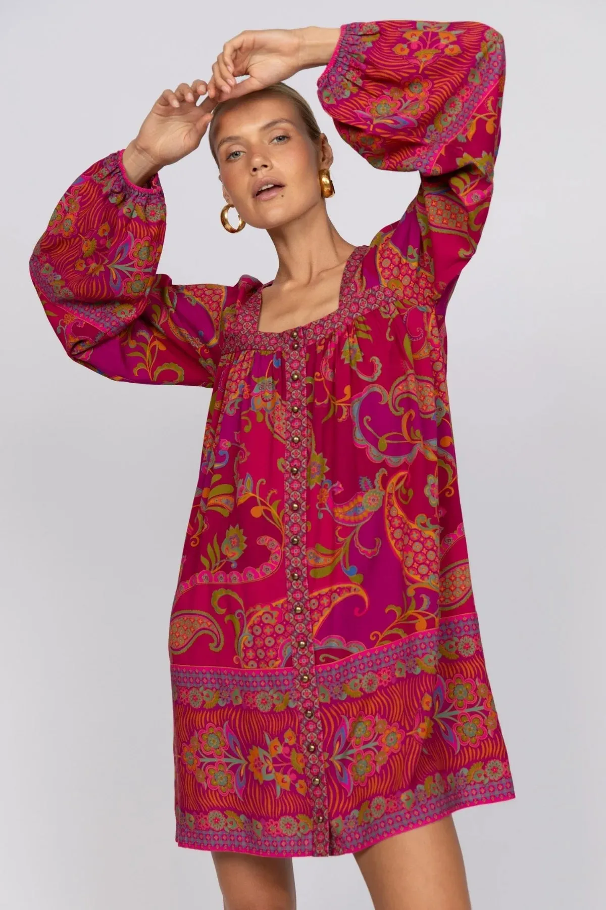 Arizona Mini Dress - Rouge sold by Nine Lives Bazaar