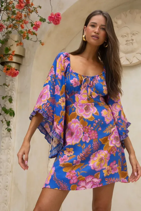 Tessa Mini Dress - Peony sold by Nine Lives Bazaar