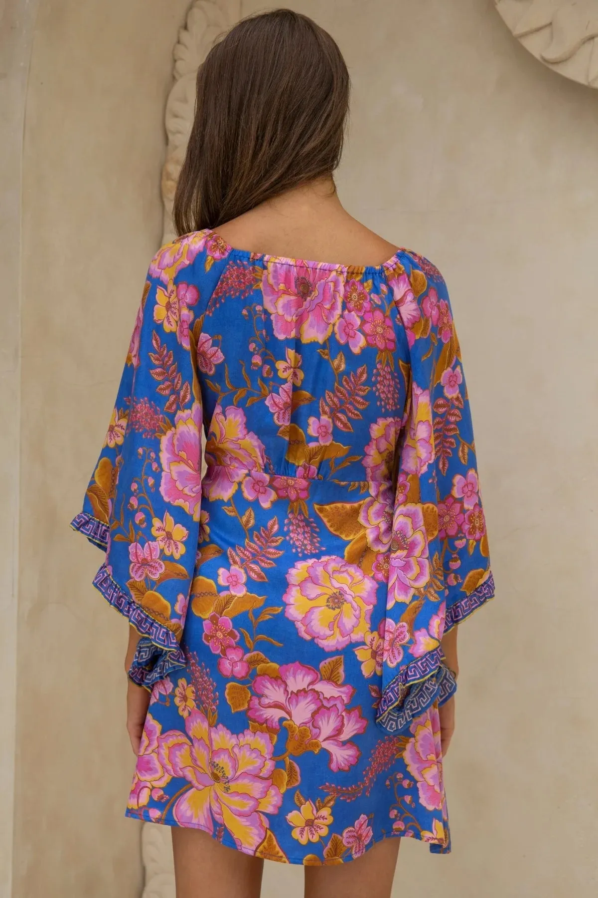 Tessa Mini Dress - Peony sold by Nine Lives Bazaar product image thumbnail 5