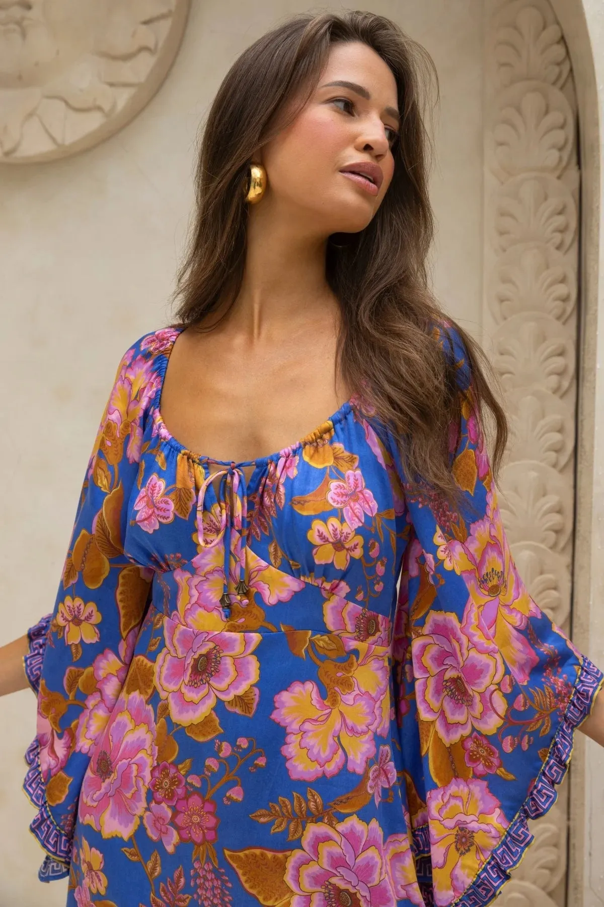 Tessa Mini Dress - Peony sold by Nine Lives Bazaar product image thumbnail 2