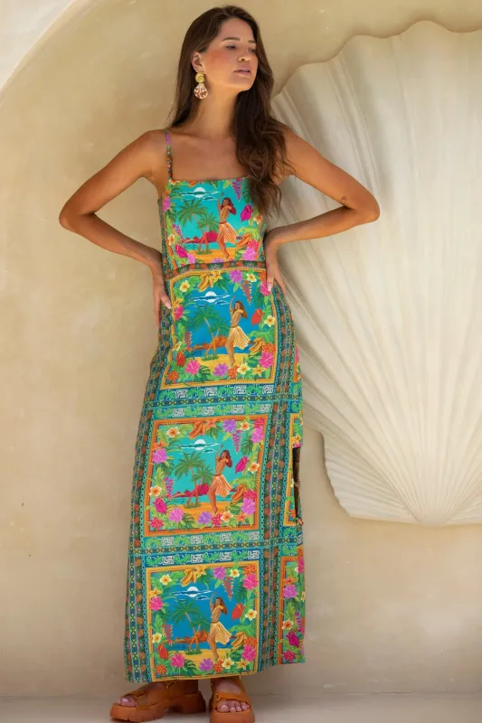 Aloha Maxi Dress - Tiki sold by Nine Lives Bazaar