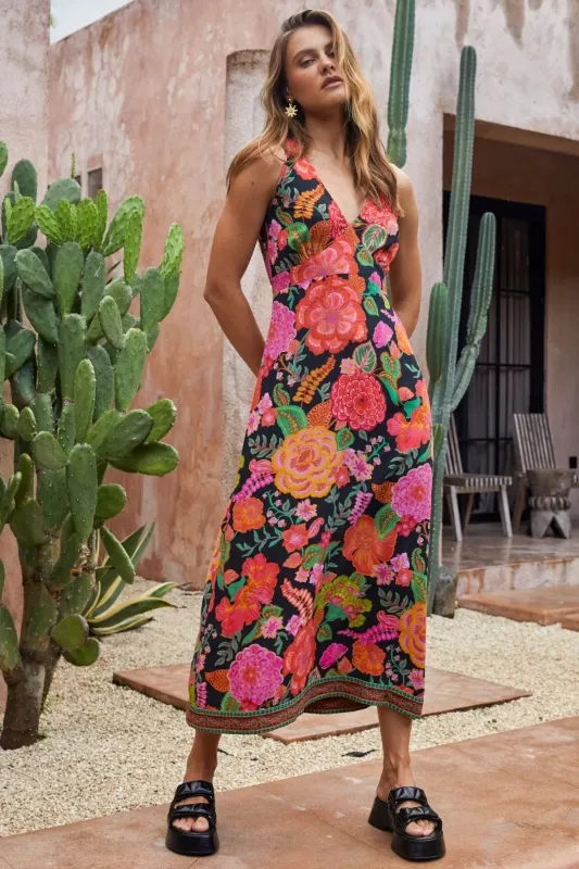 Marley Midi Dress - Paprika sold by Nine Lives Bazaar