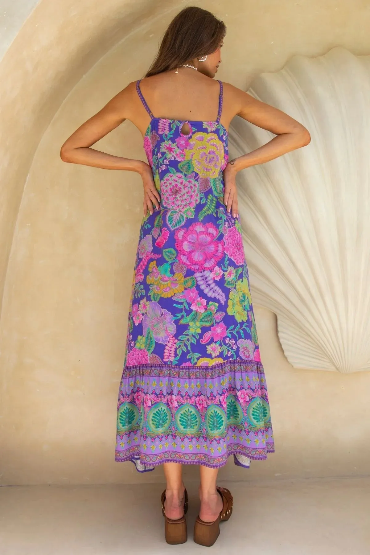 Honey Strappy Dress - Hibiscus sold by Nine Lives Bazaar product image thumbnail 4