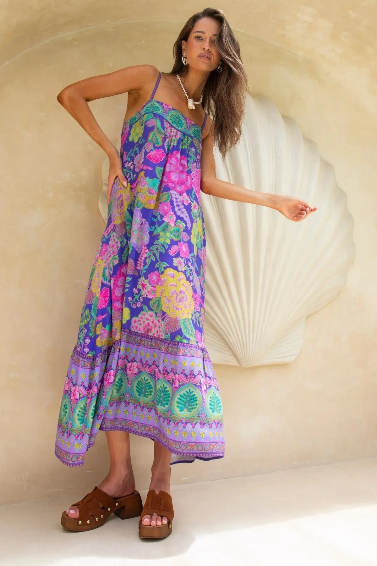 Honey Strappy Dress - Hibiscus sold by Nine Lives Bazaar product image thumbnail 3