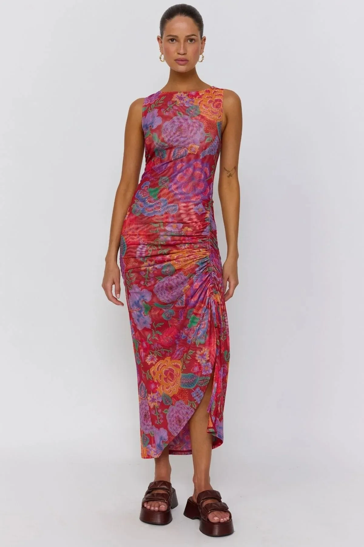 Tullah Midi Dress - Royal Rouge sold by Nine Lives Bazaar product image thumbnail 5