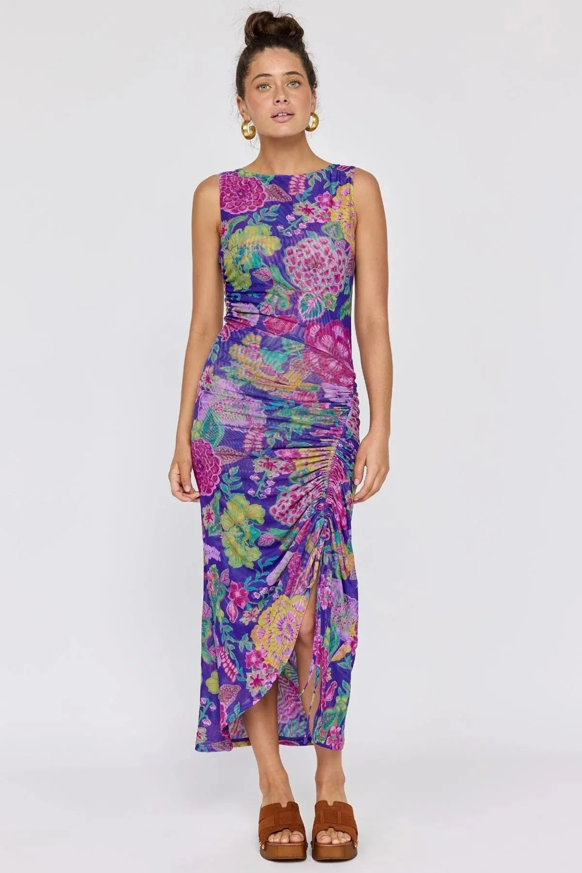 Tullah Midi Dress - Hibiscus sold by Nine Lives Bazaar product image thumbnail 5