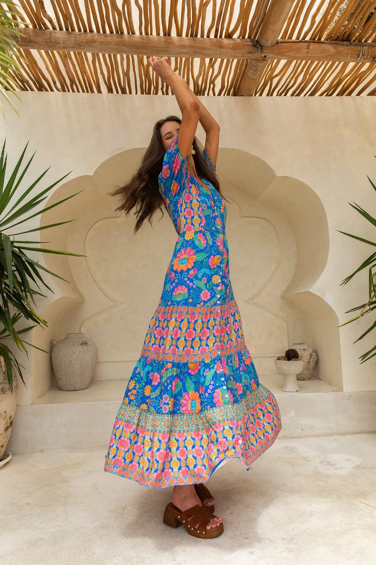 Golden Years Maxi Dress - Mirage sold by Nine Lives Bazaar product image thumbnail 3