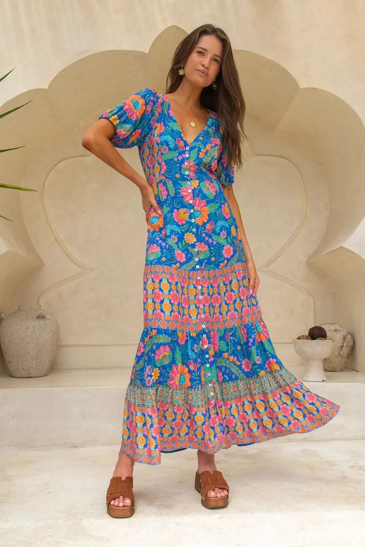 Golden Years Maxi Dress - Mirage sold by Nine Lives Bazaar product image thumbnail 2