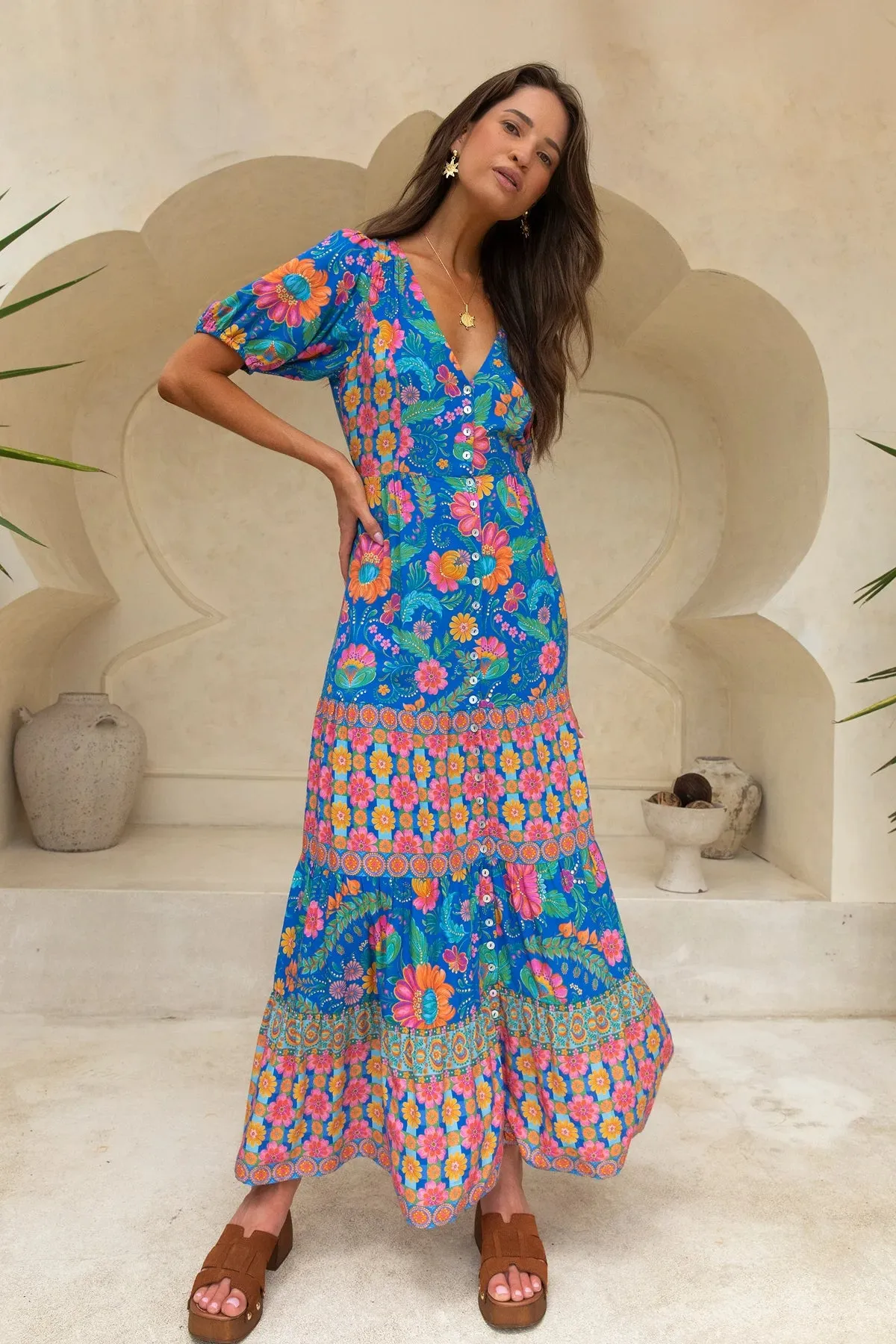 Golden Years Maxi Dress - Mirage sold by Nine Lives Bazaar product image thumbnail 4