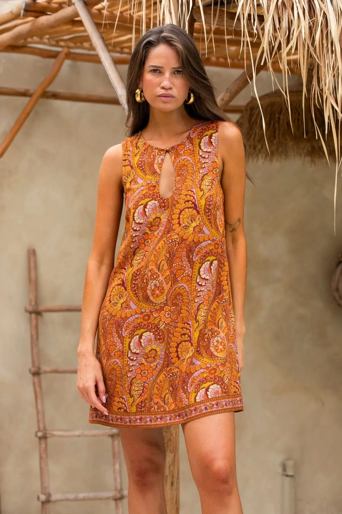 Mae Mini Dress - Wild Honey sold by Nine Lives Bazaar product image thumbnail 2