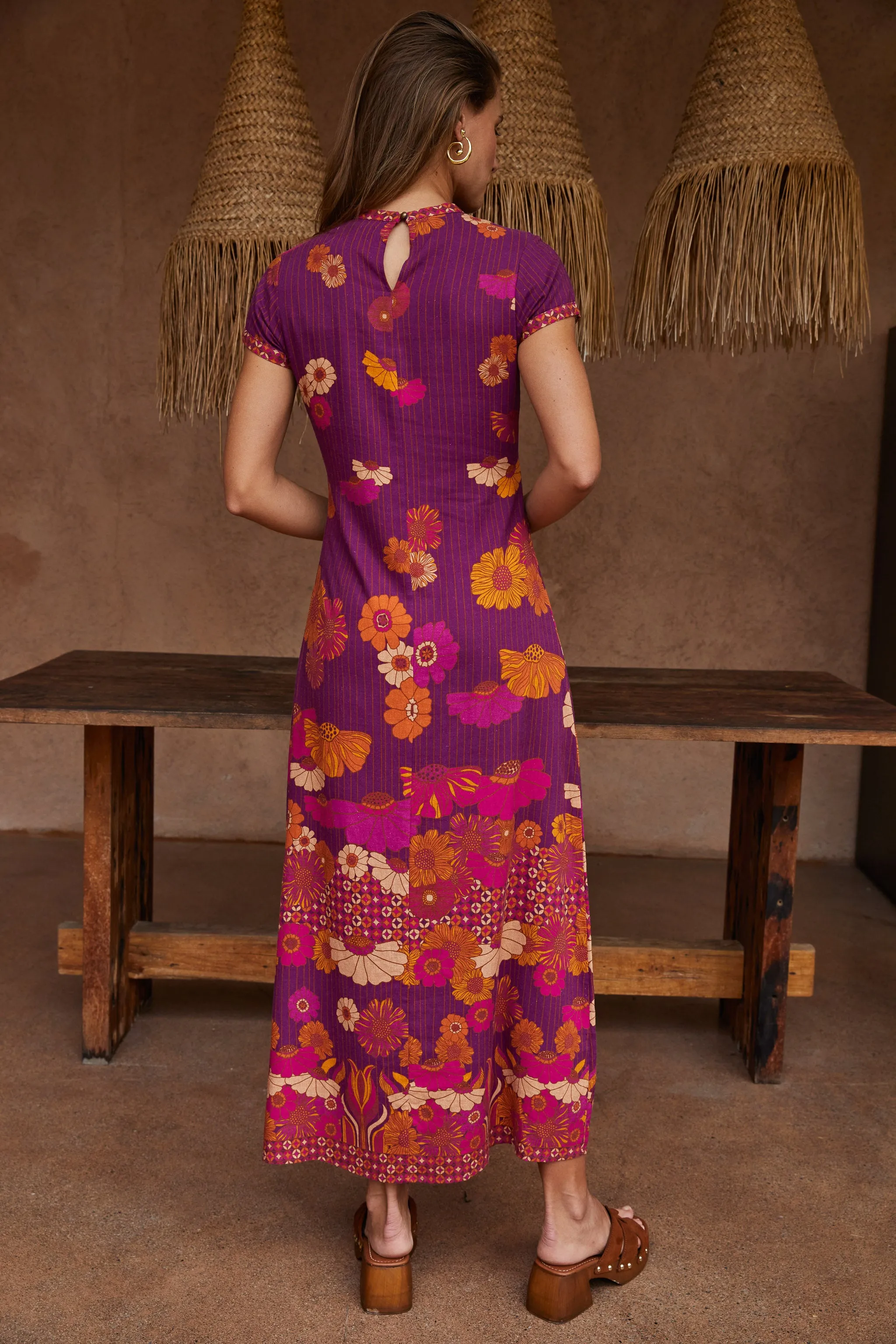 Yoko Midi Dress - Royale sold by Nine Lives Bazaar product image thumbnail 4