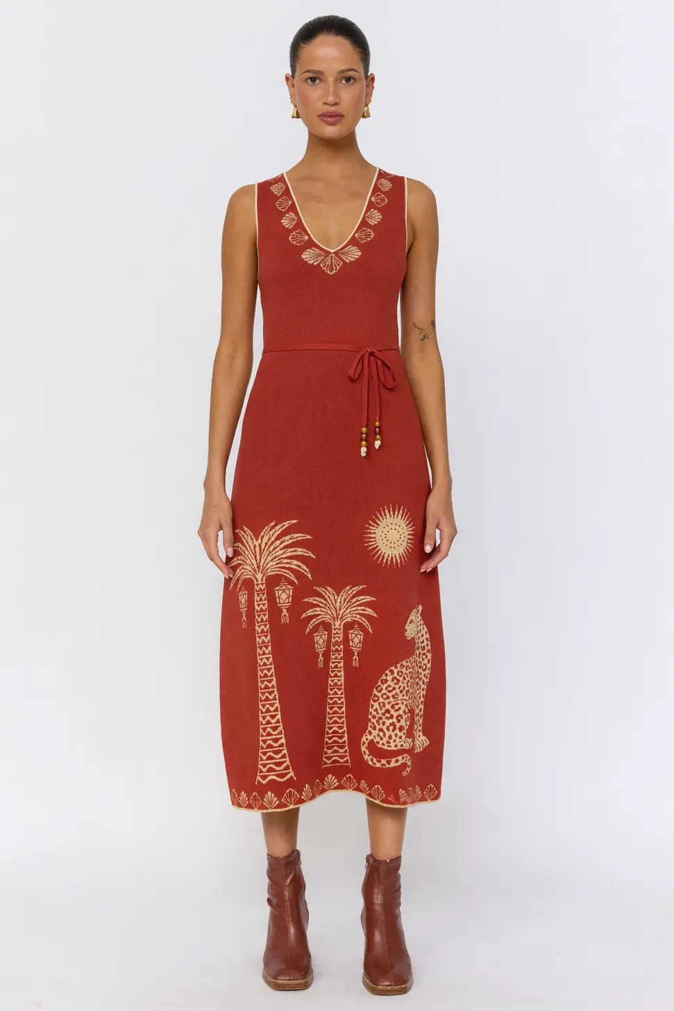 Soleil Dress - Rust sold by Nine Lives Bazaar