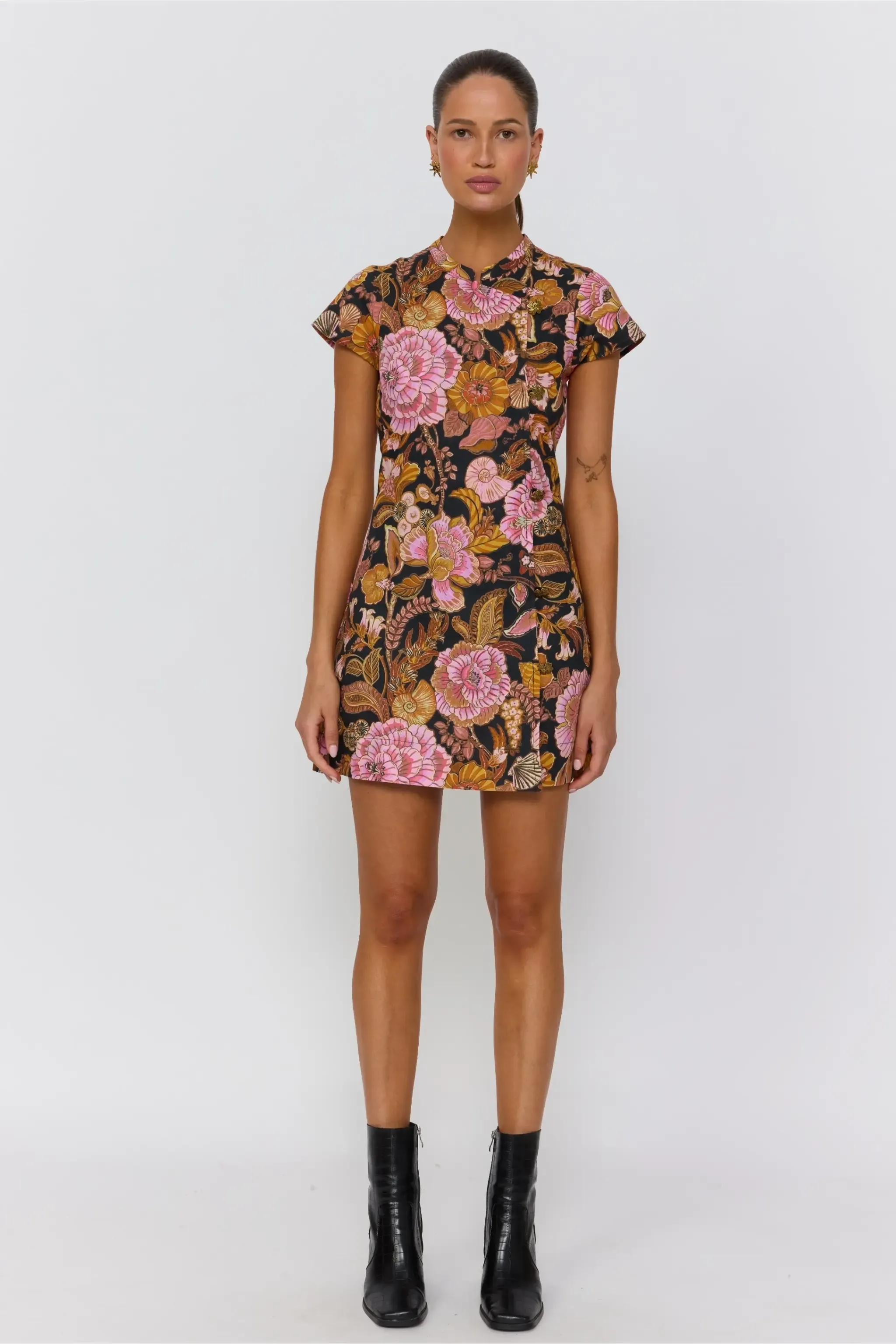 Lulu Mini Dress - Wild Bloom sold by Nine Lives Bazaar product image thumbnail 4