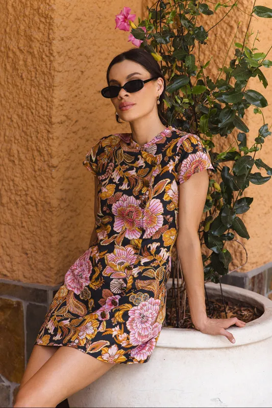 Lulu Mini Dress - Wild Bloom made by Nine Lives Bazaar