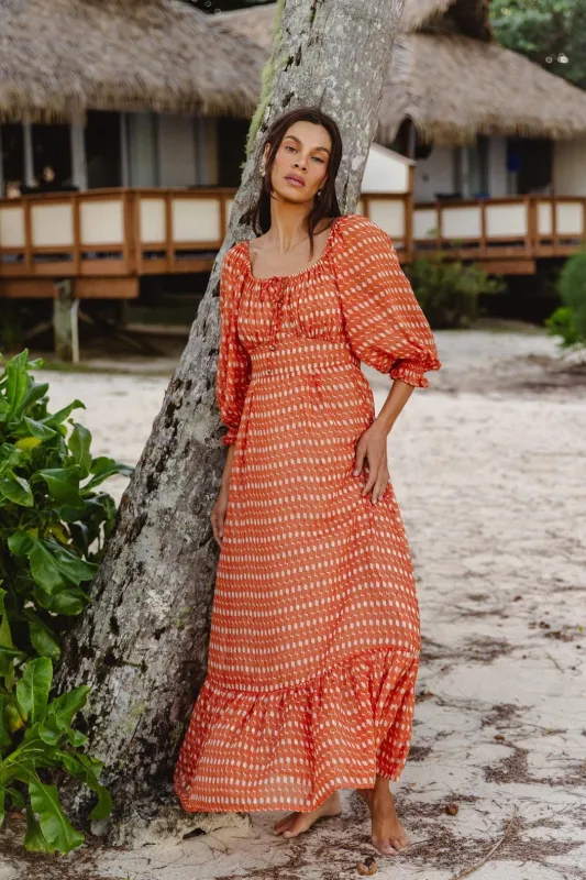 Gigi Maxi Dress - Ochre made by Nine Lives Bazaar