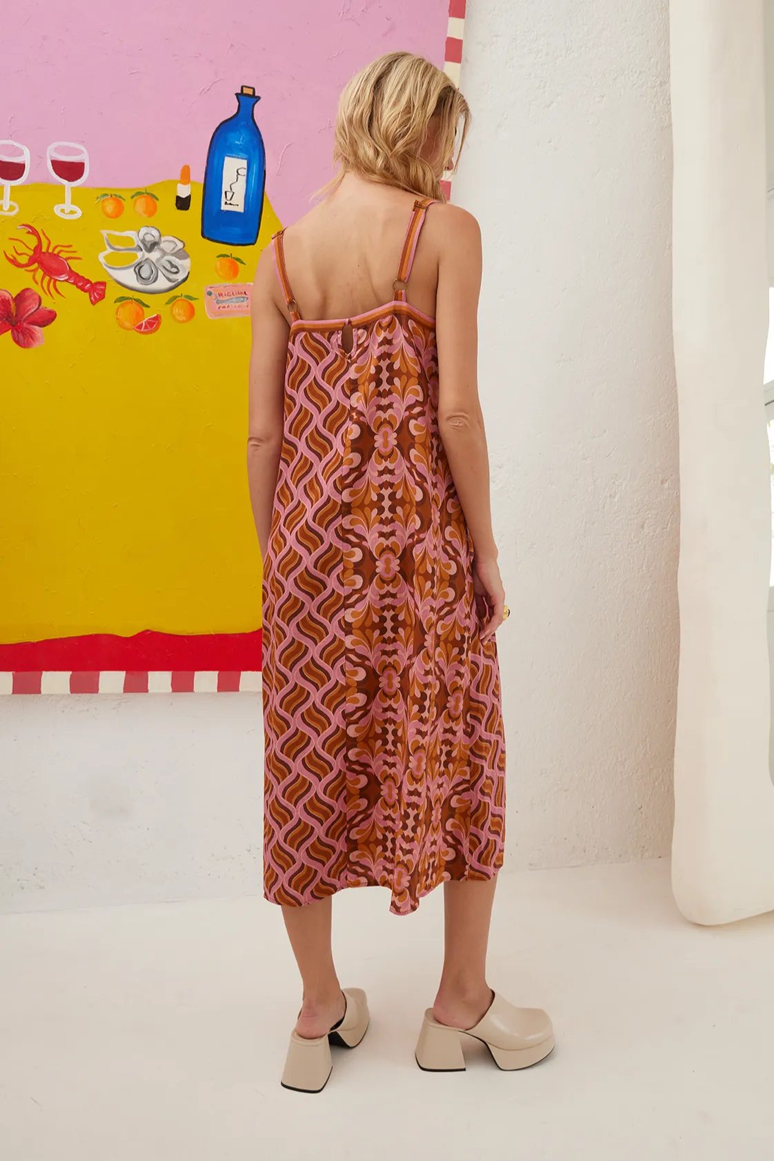 Anna Midi Dress - Rosewater sold by Nine Lives Bazaar product image thumbnail 4