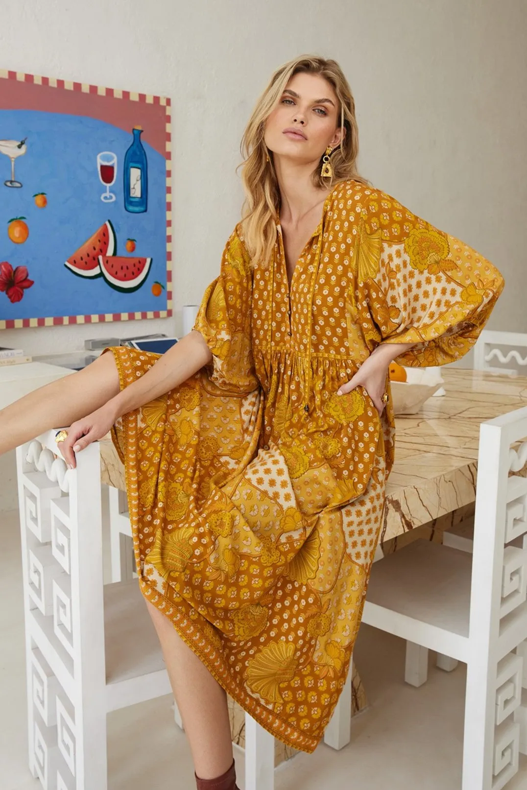 Tilly Midi Dress - Bohemian sold by Nine Lives Bazaar product image thumbnail 3