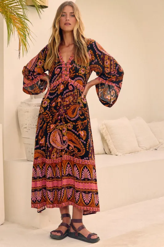 Empire Dress - Pink Noir sold by Nine Lives Bazaar