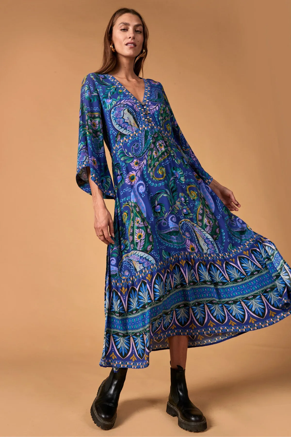 Empire Dress - Mystic Lagoon sold by Nine Lives Bazaar product image thumbnail 4