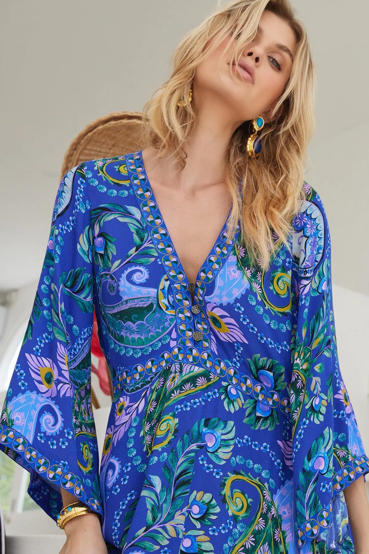 Empire Dress - Mystic Lagoon sold by Nine Lives Bazaar product image thumbnail 3