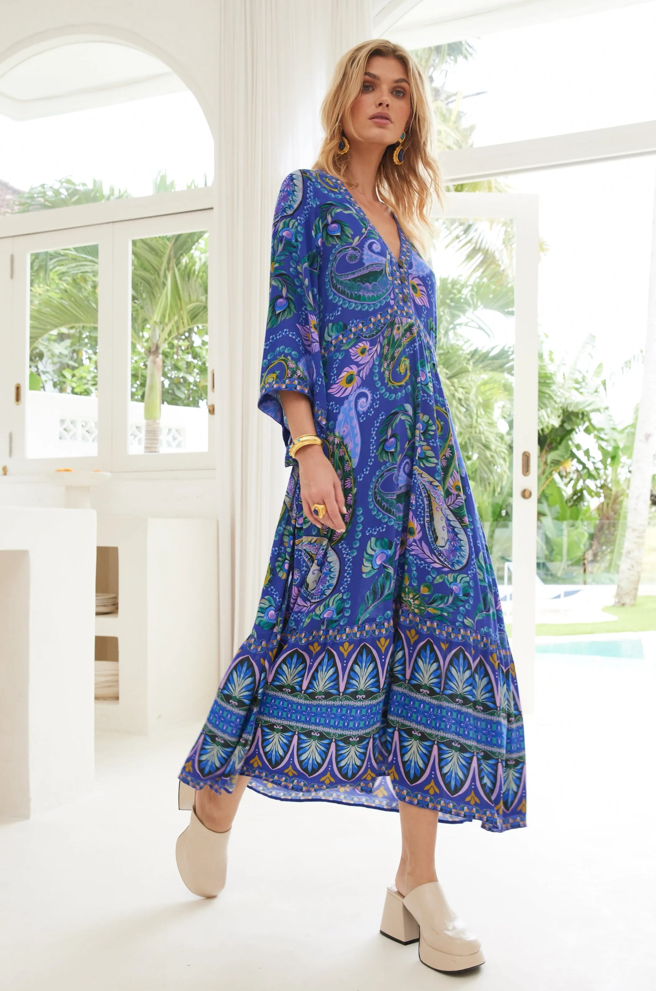 Empire Dress - Mystic Lagoon sold by Nine Lives Bazaar product image thumbnail 2