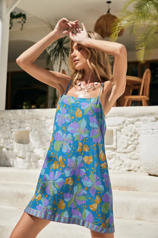 Leisure Mini Dress - Pacific sold by Nine Lives Bazaar