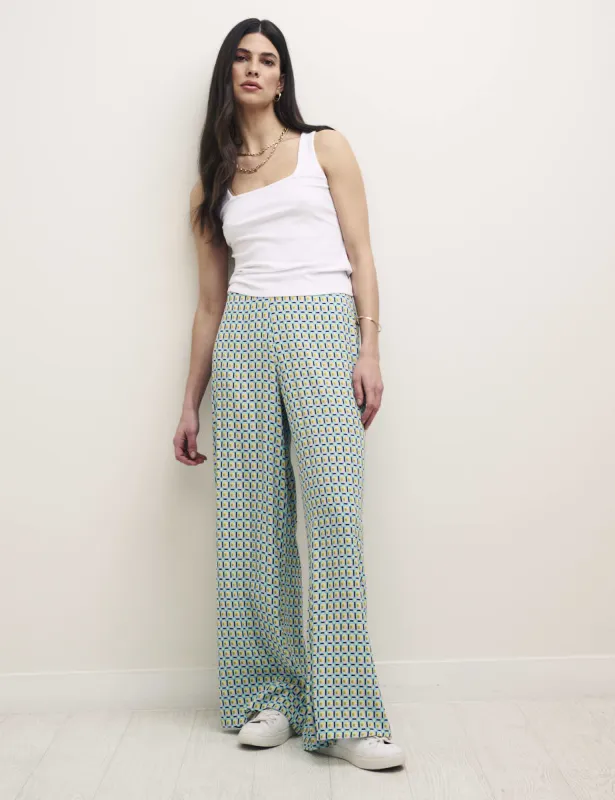 Geometric Print Cora Trousers sold by Nobody's Child