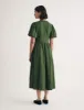 Dark Green Short Sleeve Starlight Midi Dress sold by Nobody's Child