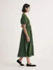 Dark Green Short Sleeve Starlight Midi Dress sold by Nobody's Child
