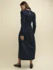 Black Shirred Dropped Waist Gracie Midi Dress sold by Nobody's Child