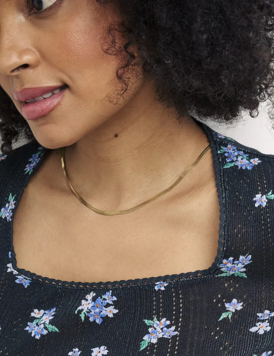 Black Floral Long Sleeve Carey Top sold by Nobody's Child product image thumbnail 3