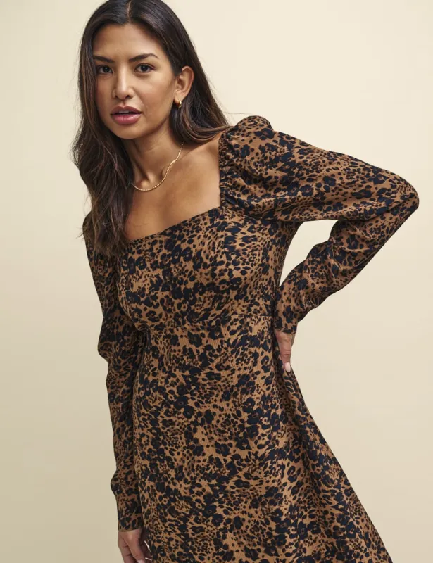 Leopard Print Abby Midi Dress sold by Nobody's Child