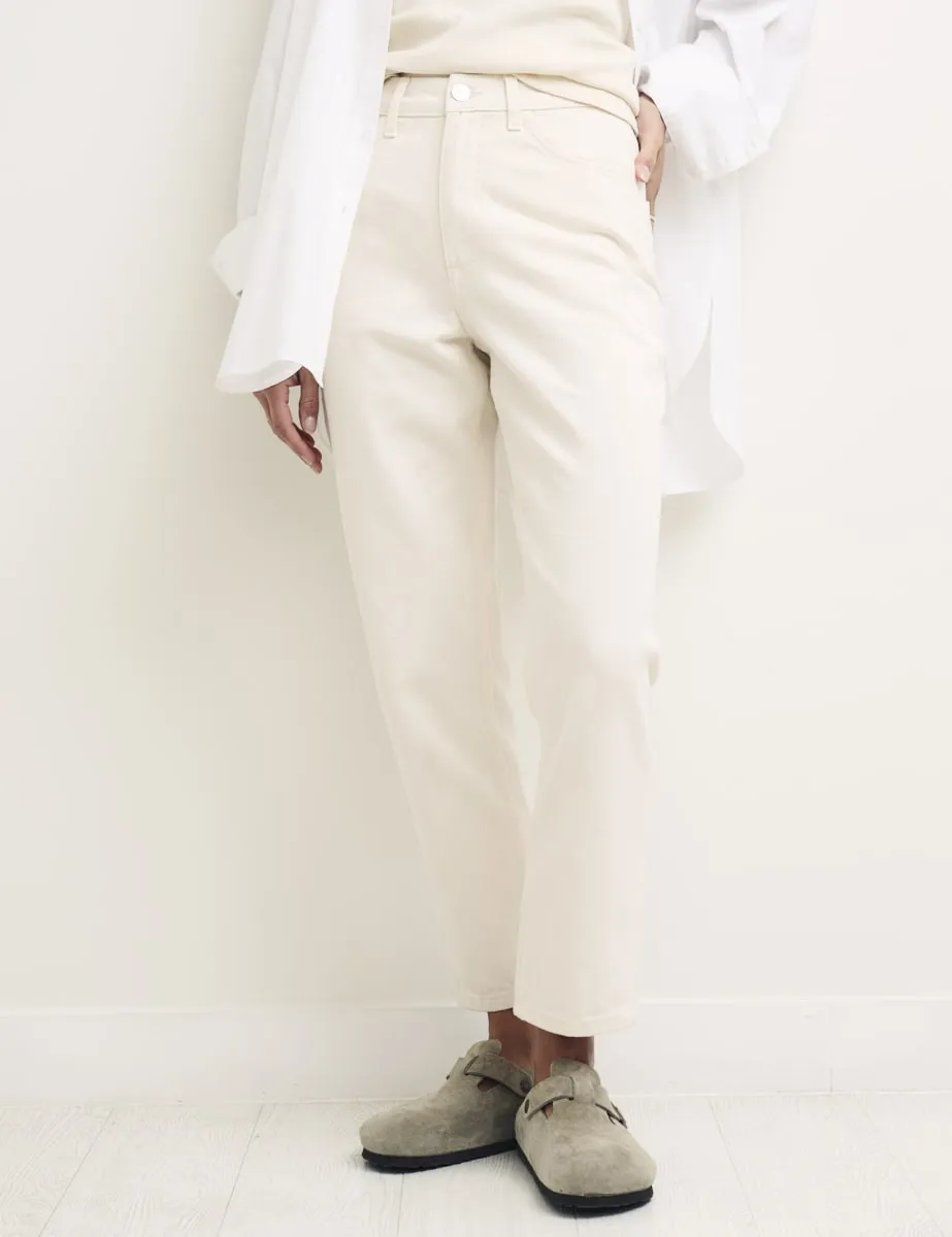 Cream Straight Leg Jeans sold by Nobody's Child