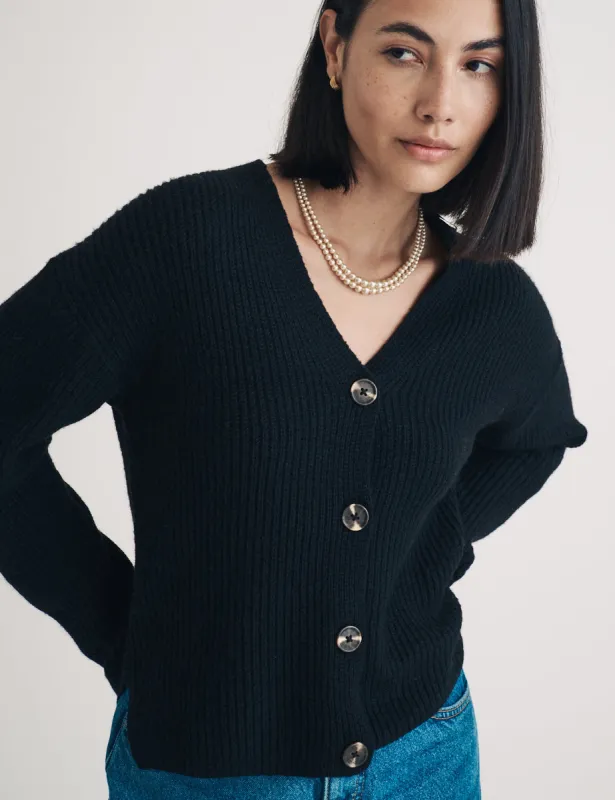 Black Knitted Cardigan sold by Nobody's Child