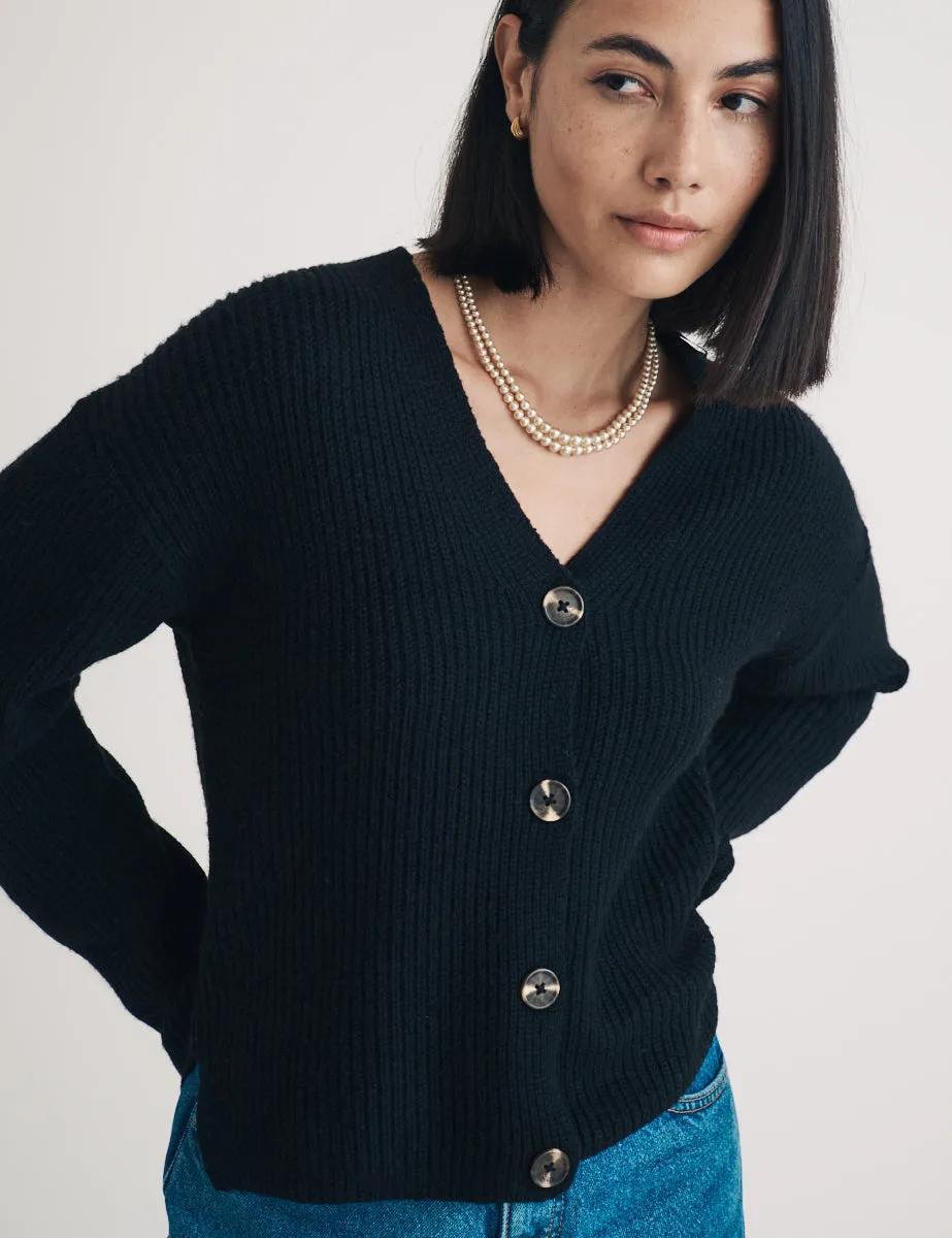 Black Knitted Cardigan sold by Nobody's Child