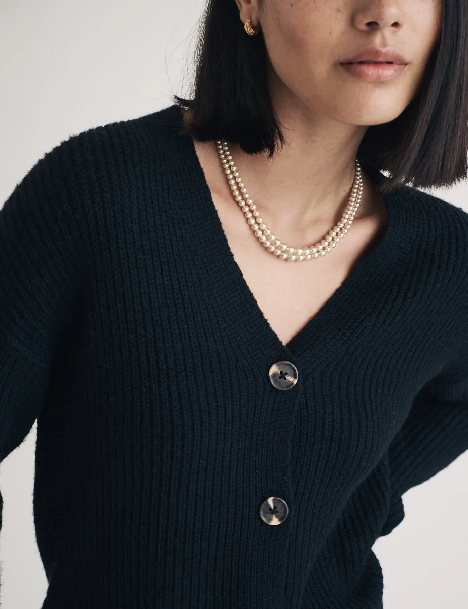 Black Knitted Cardigan sold by Nobody's Child product image thumbnail 2