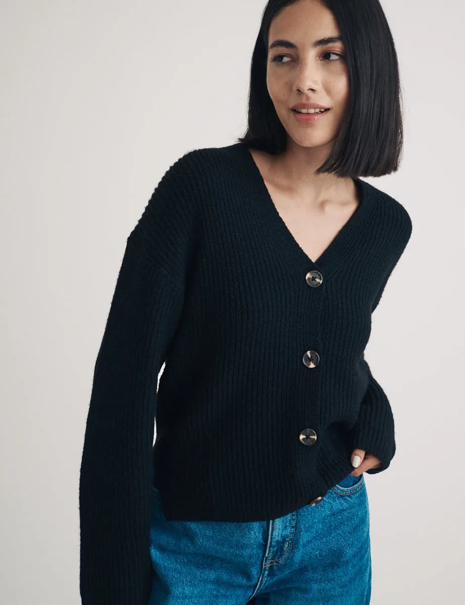 Black Knitted Cardigan sold by Nobody's Child product image thumbnail 3