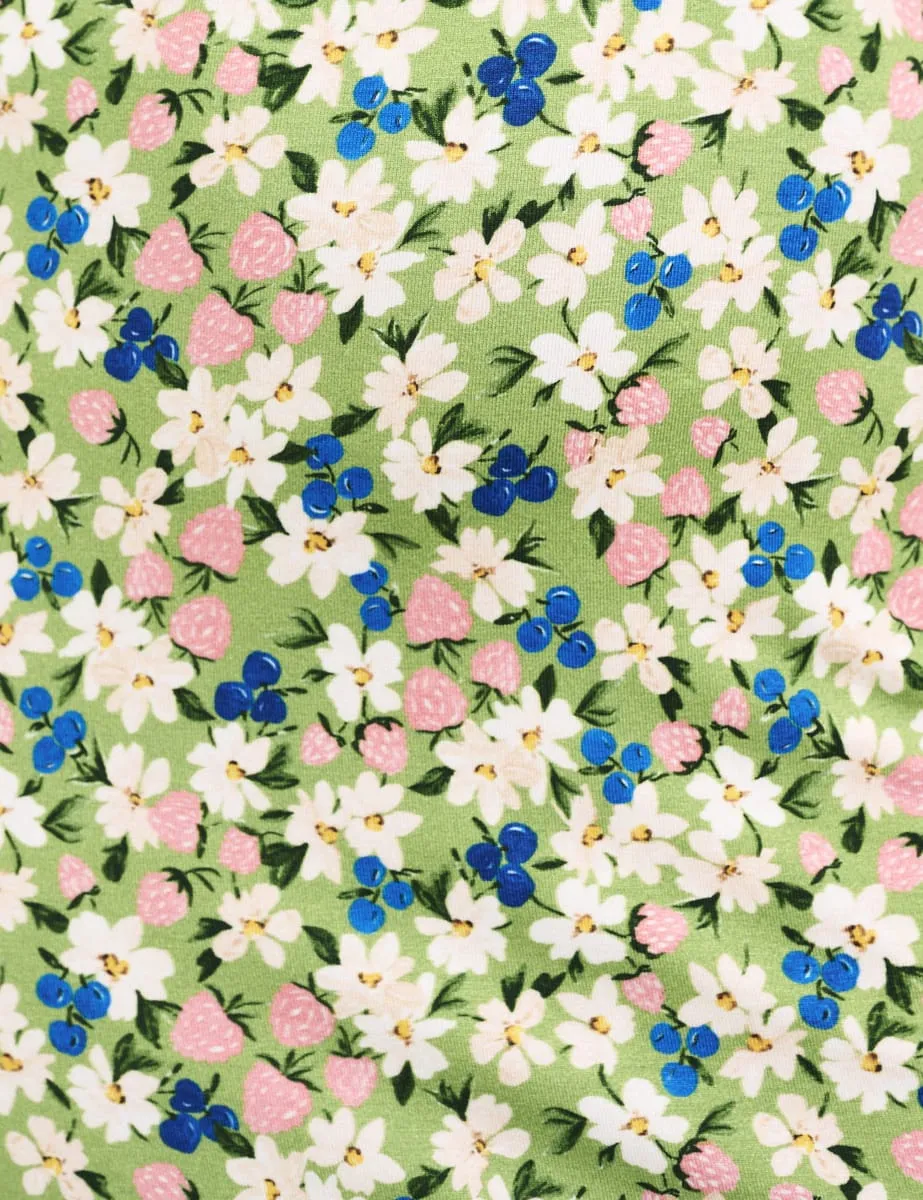 Green Floral Sweetheart Neck Marlow Midi Dress sold by Nobody's Child product image thumbnail 4