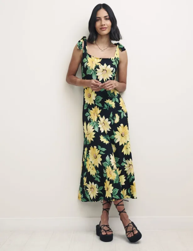 Sunflower Tie Shoulder Adrian Midi Dress sold by Nobody's Child