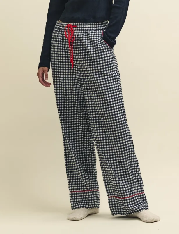Black Check Pyjama Trousers sold by Nobody's Child