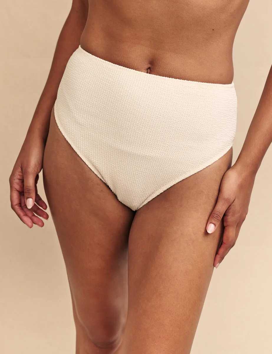 Cream High Waisted Bikini Bottoms sold by Nobody's Child product image thumbnail 2