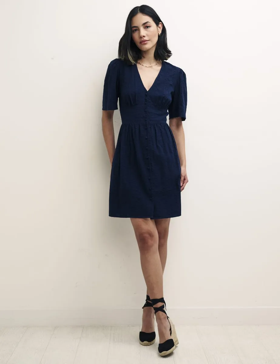 Navy Mietta Mini Dress sold by Nobody's Child