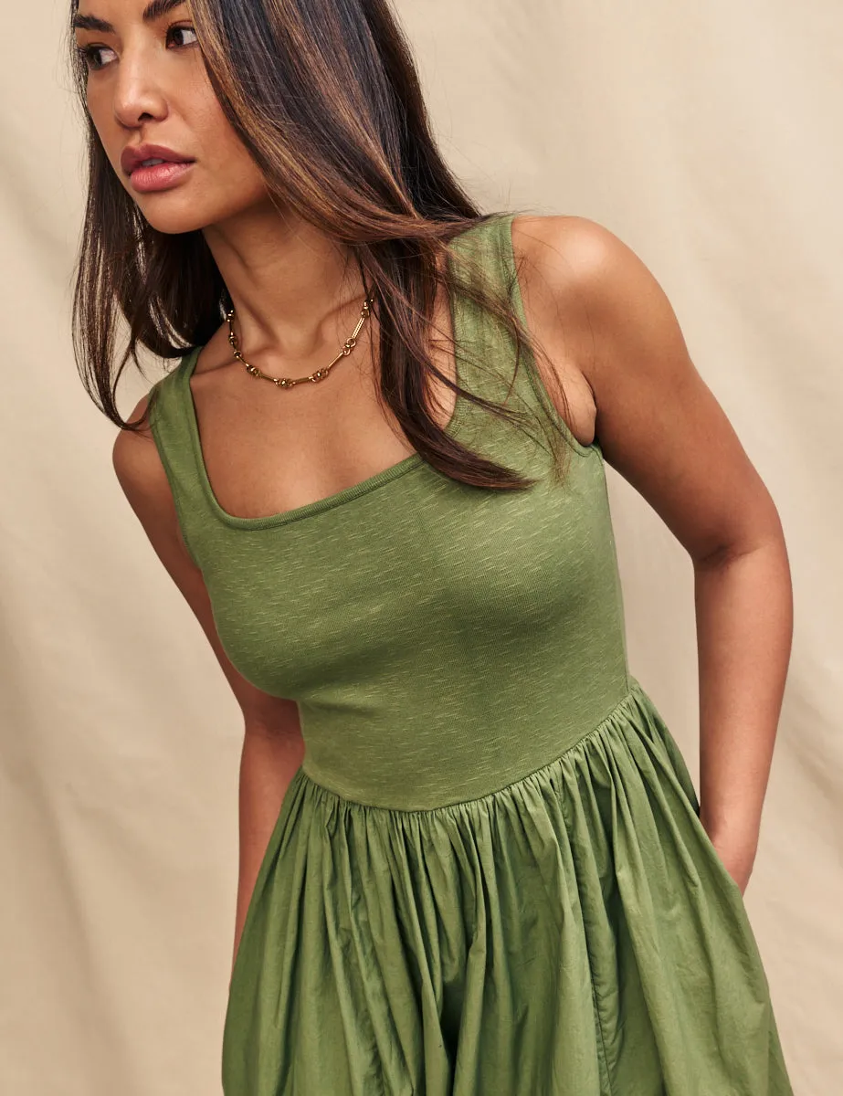 Green Colorado Skater Midi Dress sold by Nobody's Child product image thumbnail 3