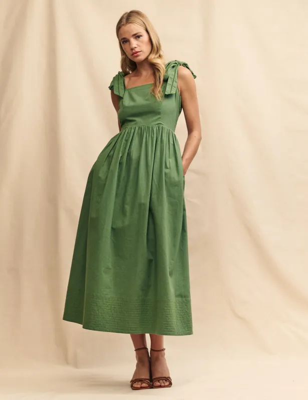 Green A-line Hope Midi Dress sold by Nobody's Child