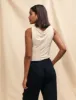 Cream Jersey Slash Neck Top sold by Nobody's Child