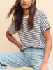 Striped Easy Fit Crew Neck T-shirt sold by Nobody's Child