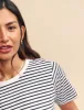 Striped Easy Fit Crew Neck T-shirt sold by Nobody's Child